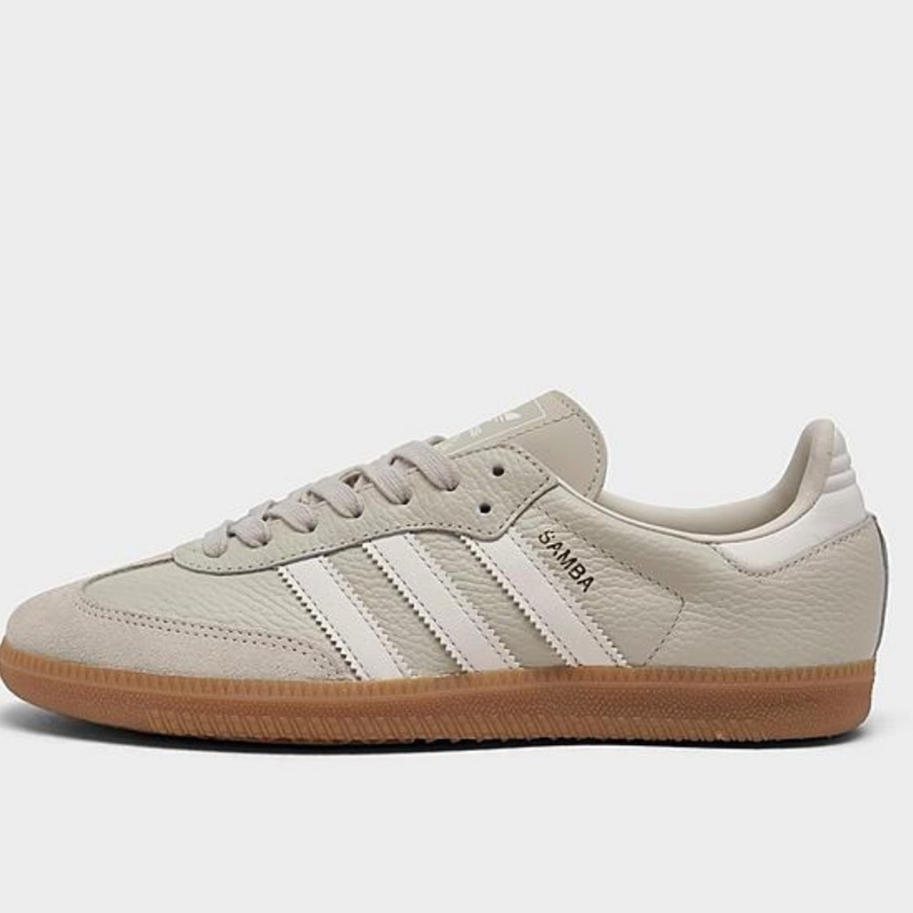 Women’s ADIDAS ORIGINALS SAMBA OG CASUAL SHOES. Alumina/Chalk White/Wonder Beige